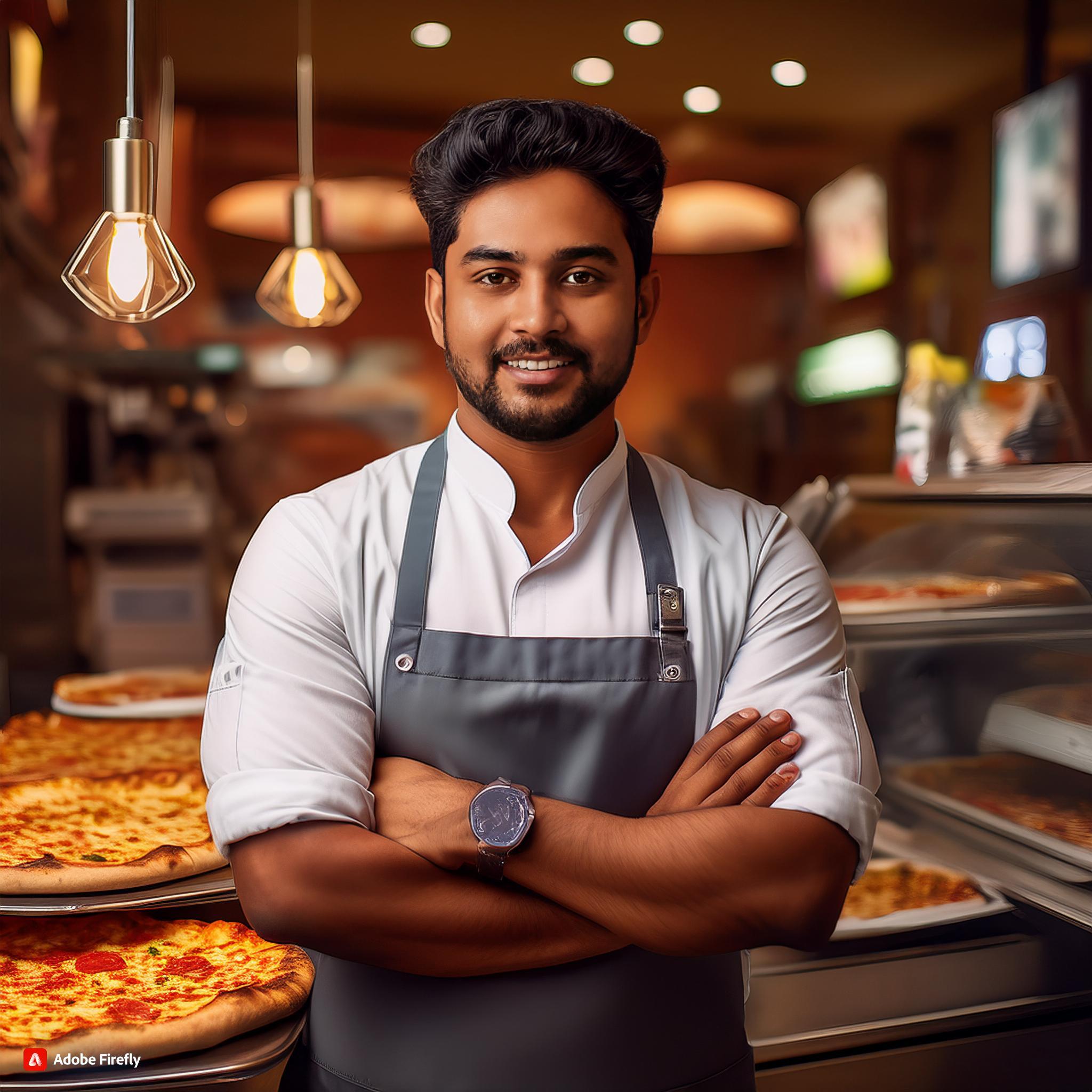 firefly picture of a pizza store manager indian man 80616.jpg