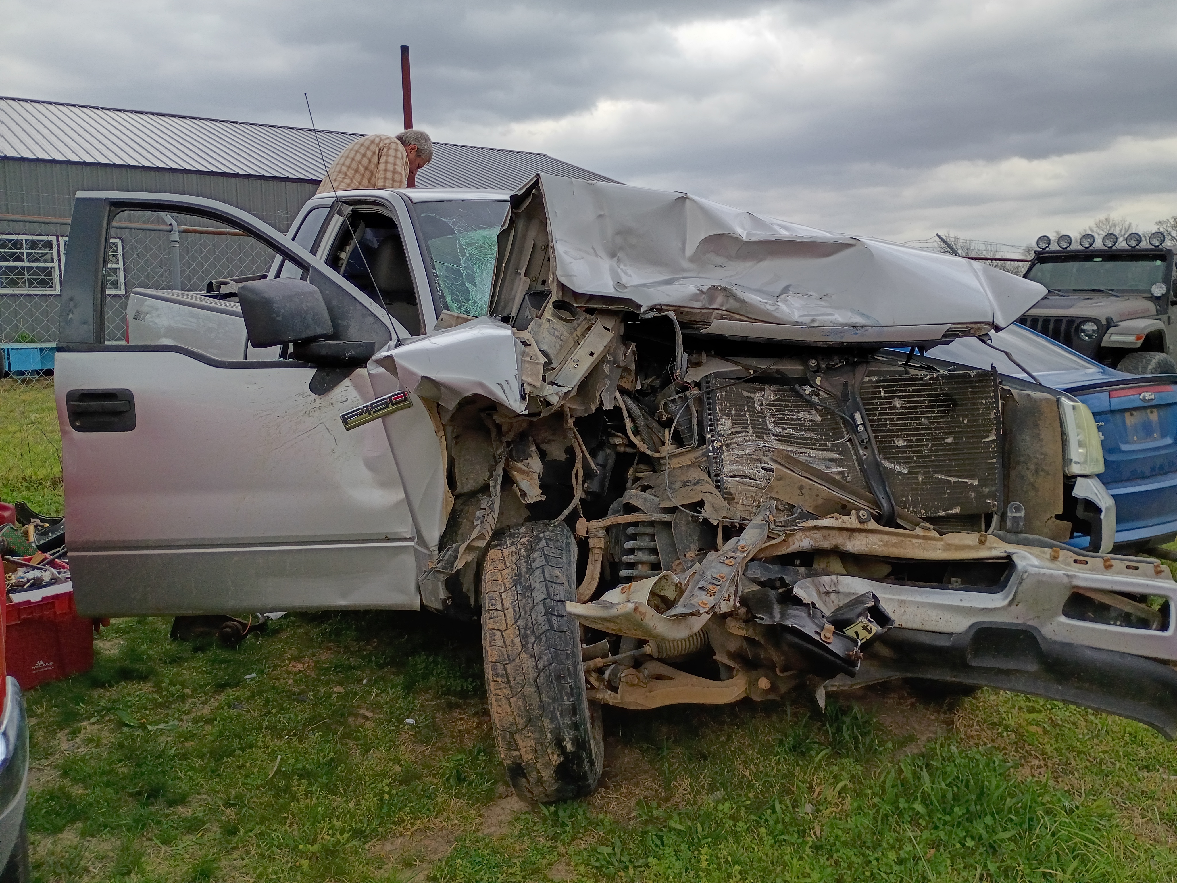 The truck involved in the fatal accident that took Toby Myers' life