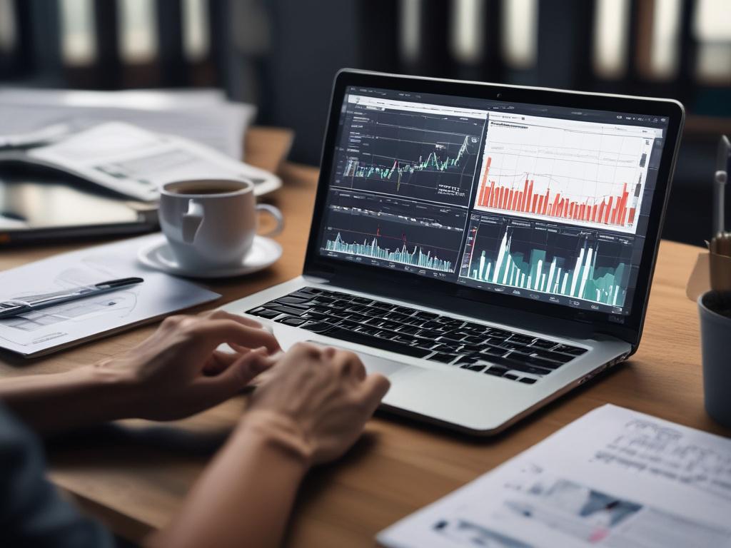 close up shot of a person analyzing stock market data