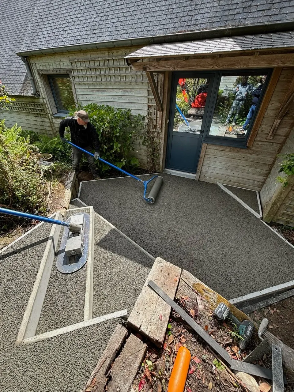 Pose de Béton Drainant