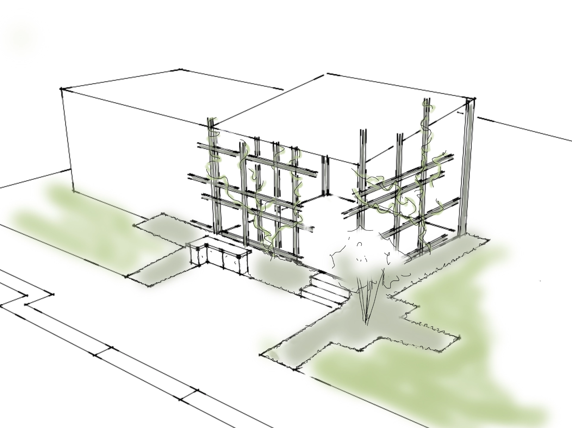 Croquis de conception de jardin à Louannec et Trégor - Design d'aménagement paysager