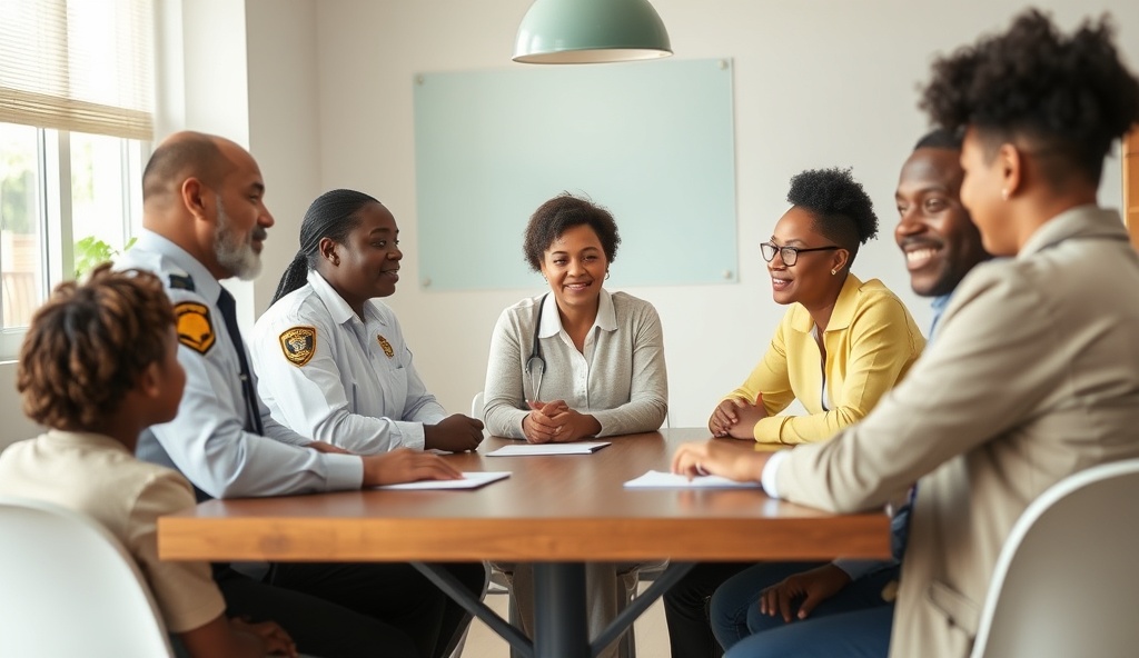 Community collaboration with diverse professionals