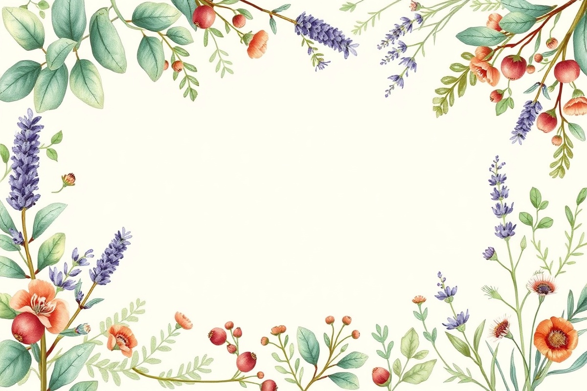 Botanical border frame