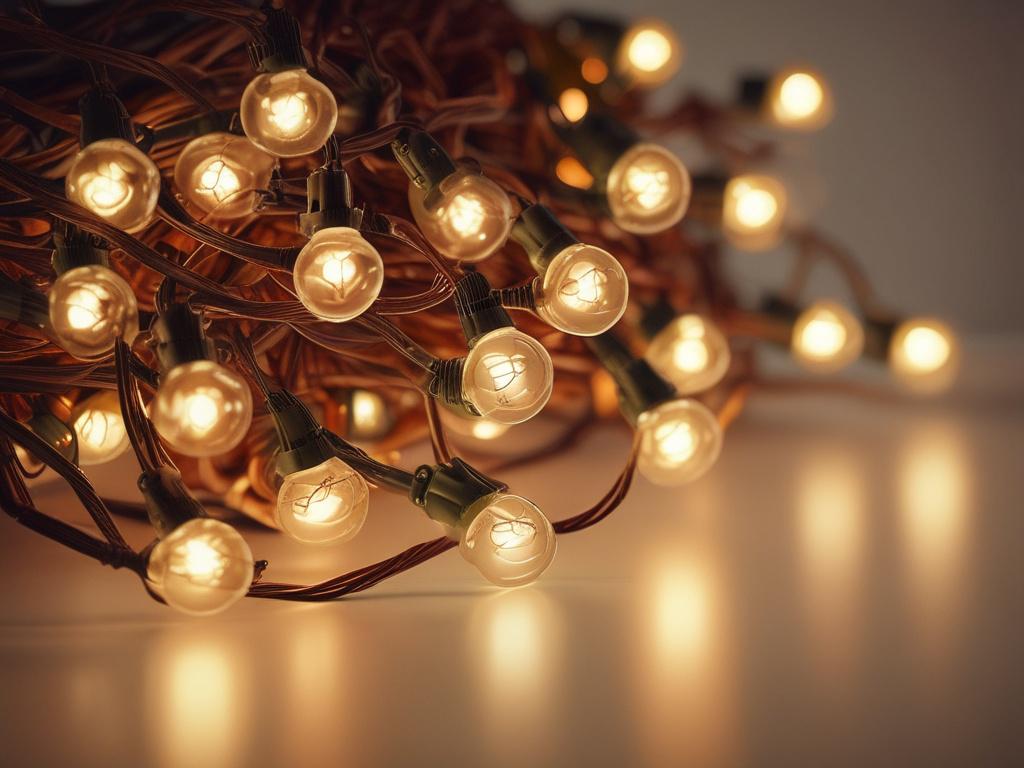 classic string lights, Christmas decorations, warm glow lights