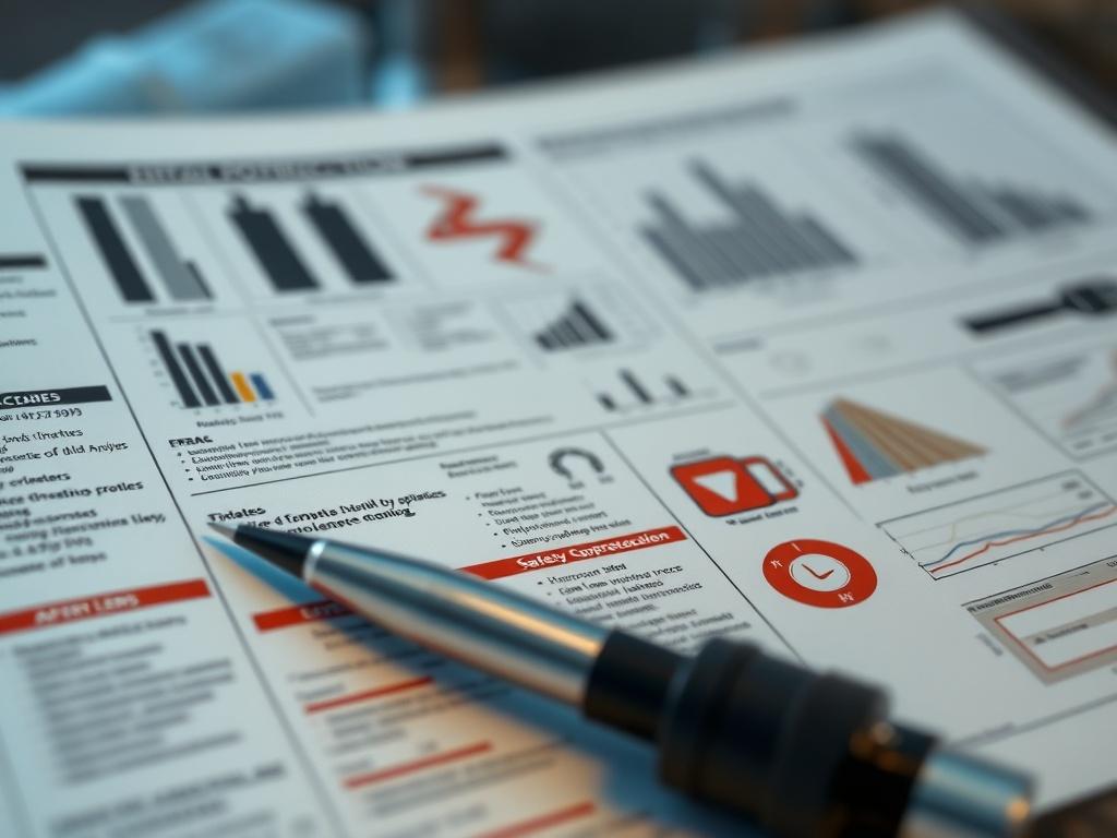 A hyper realistic close up shot of explosion protection documentation,