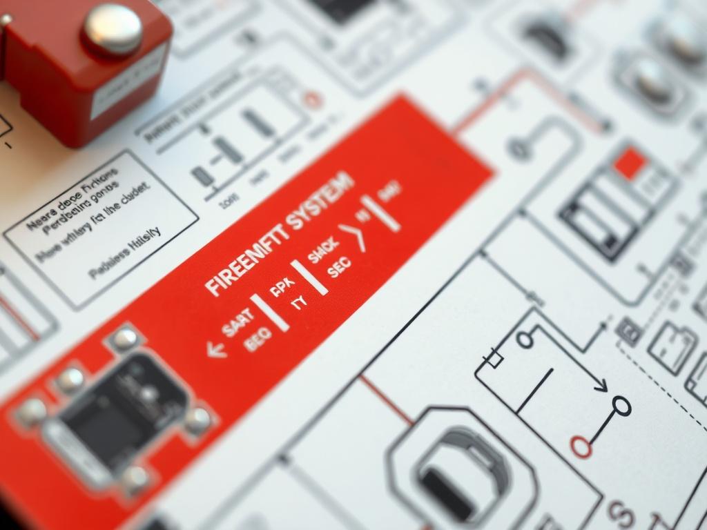 A hyper realistic close up shot of a fire safety