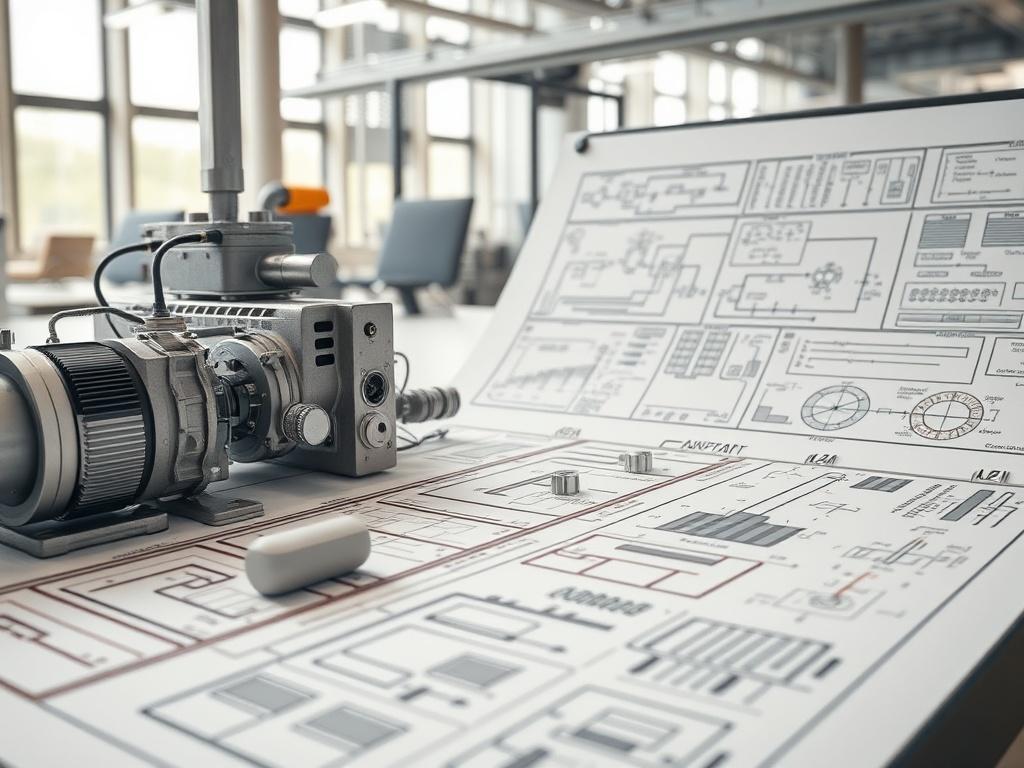 A realistic high resolution of a complex industrial process design