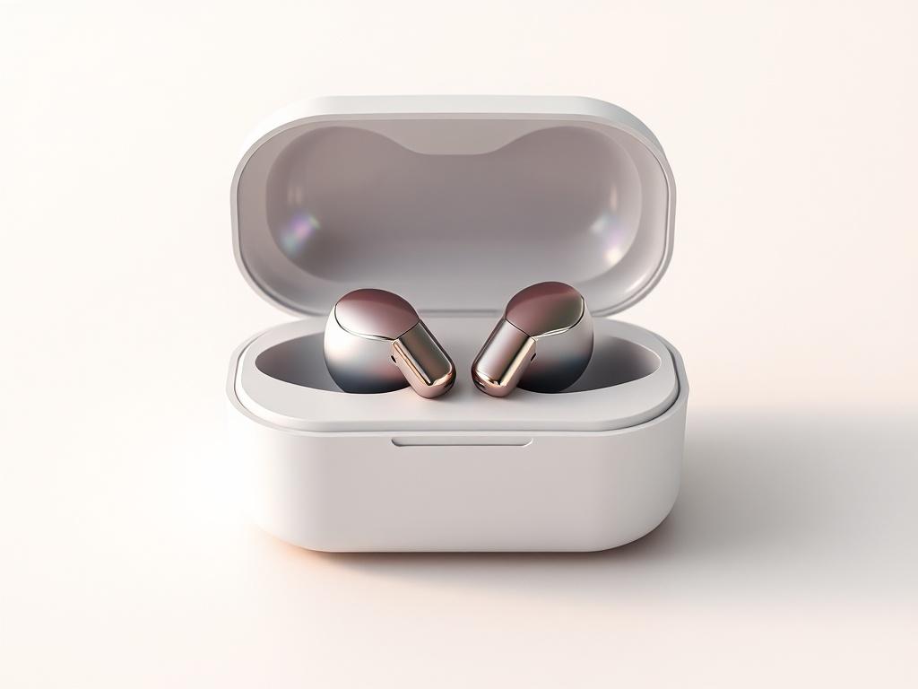 A pair of stylish Wireless Earbuds nestled in a sleek