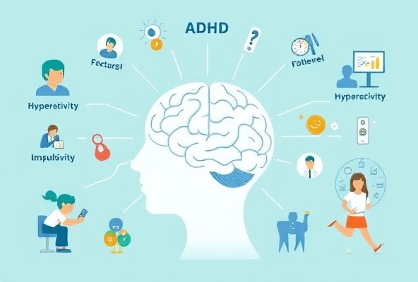 Illustration of ADHD symptoms and characteristics