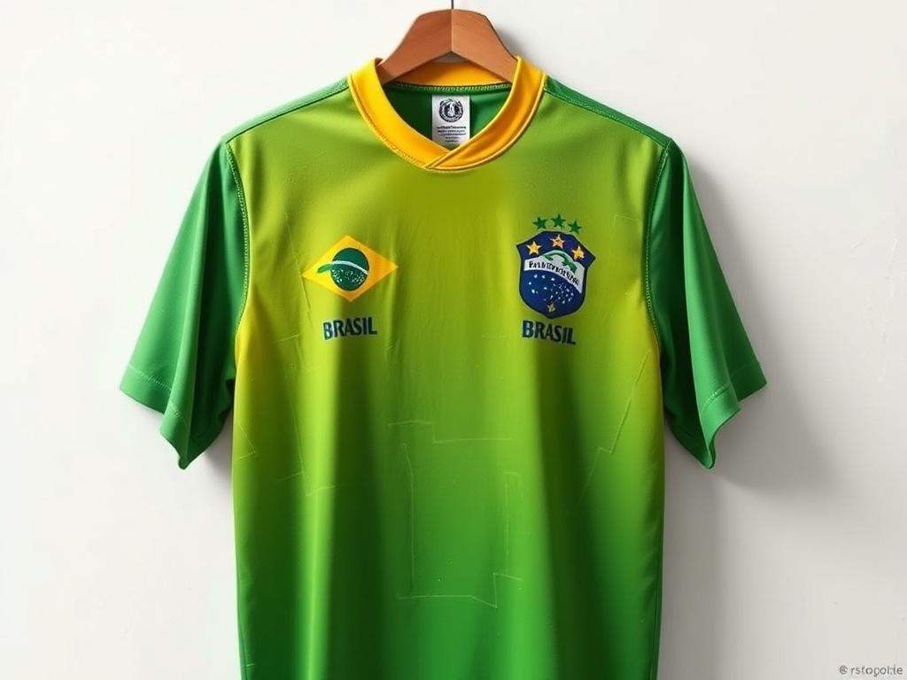 A realistic high resolution of a Vintage Brazil National Team