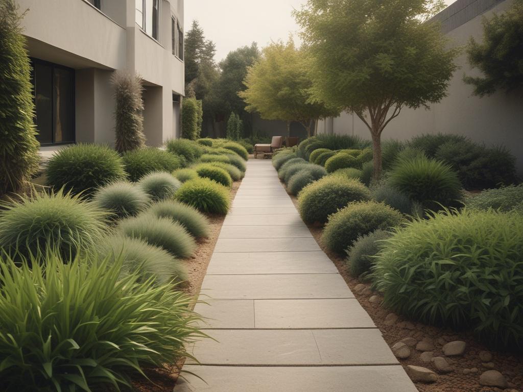 landscape design, outdoor space, plants, pathways, patios