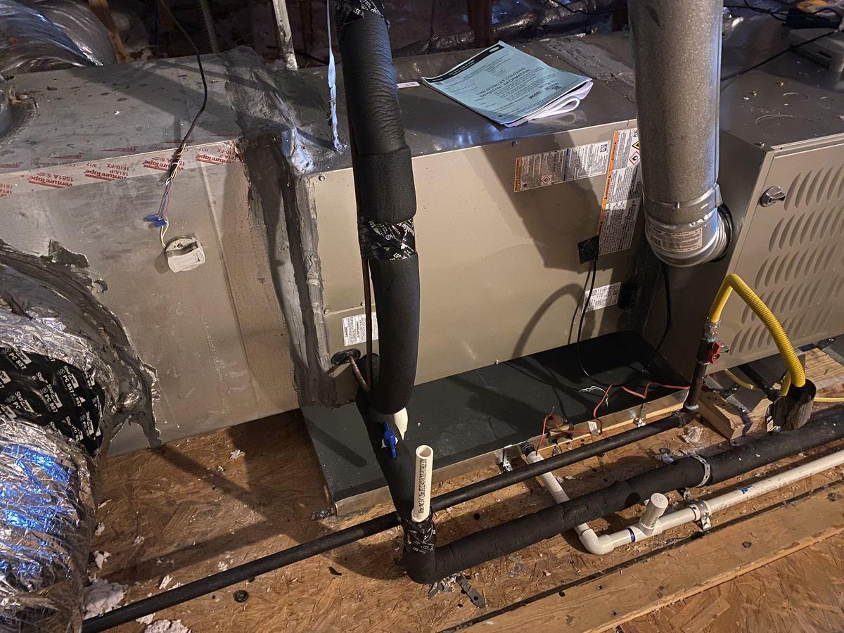 New variable-speed air handler installed in attic Spring TX