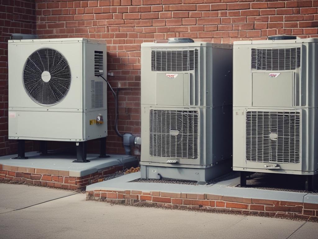 Create a highly detailed, hyper-realistic photo that encapsulates the essence of HVAC maintenance in relation to the blog titled "Top Benefits of Regular HVAC Maintenance." 
**Composition:** The image should focus on a single subject: a skilled HVAC technician performing routine maintenance on a residential air conditioning unit. The technician, wearing a professional uniform and safety glasses, should be engrossed in their task, showcasing diligence and expertise. Use a close-up shot that highlights the t