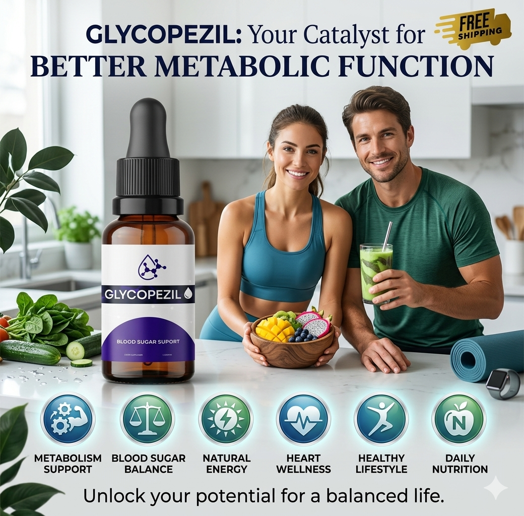Glycopezil supplement bottle with water splash and fresh leaves