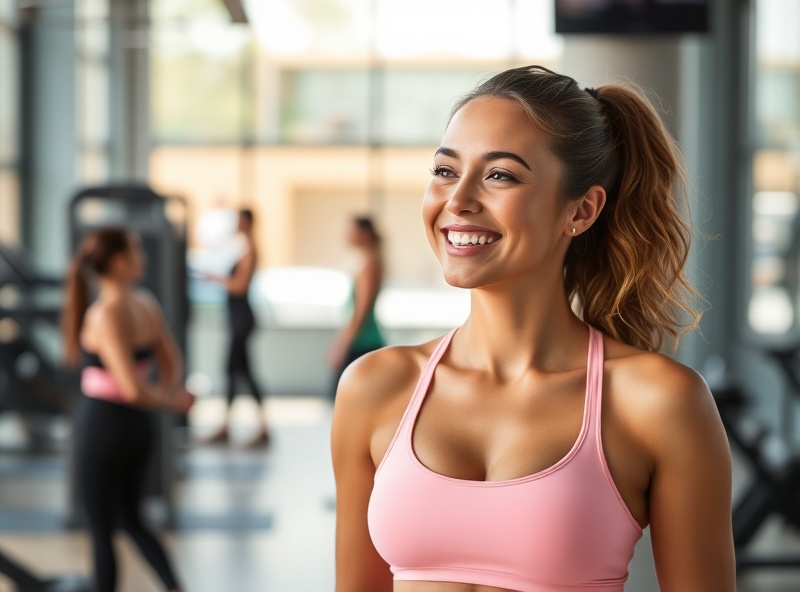 Healthy woman in fitness clothing