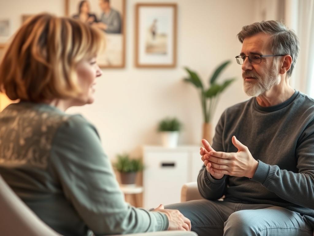 A supportive counseling environment featuring a warm, inviting space