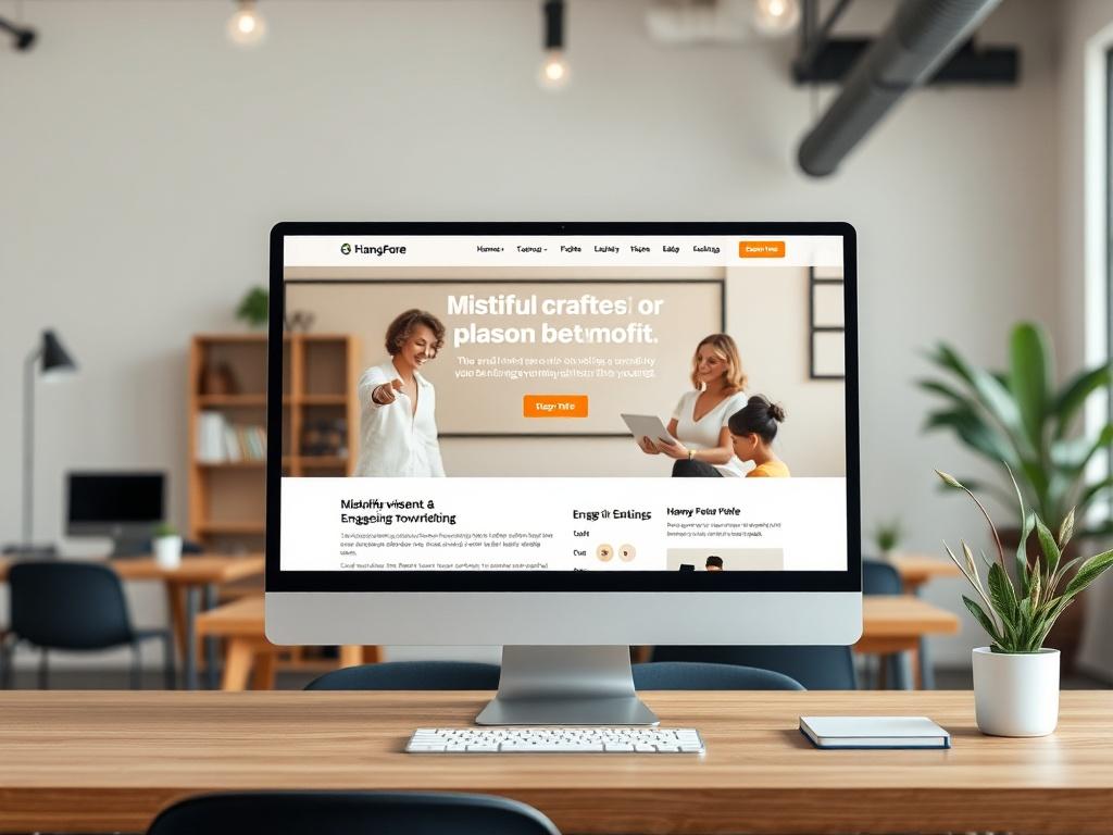 A beautifully crafted non profit website displayed on a desktop