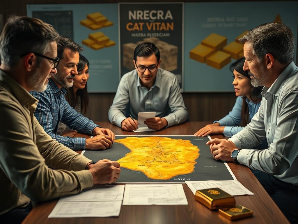 A hyper realistic image of a diverse group of investors