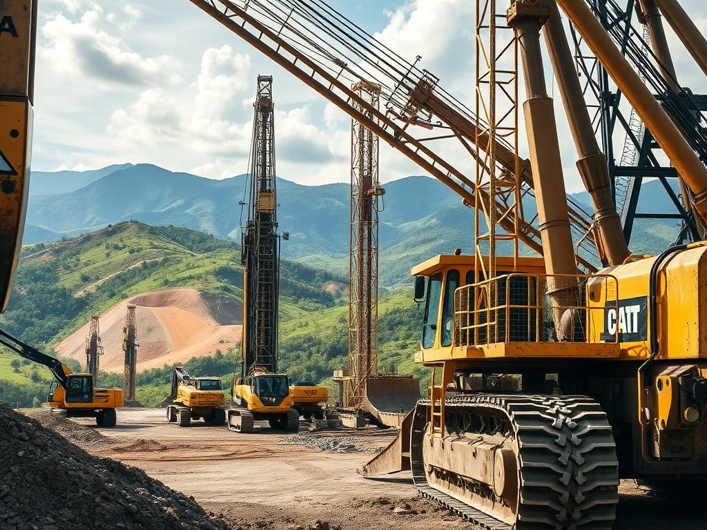 A close up shot of a gold mining site in