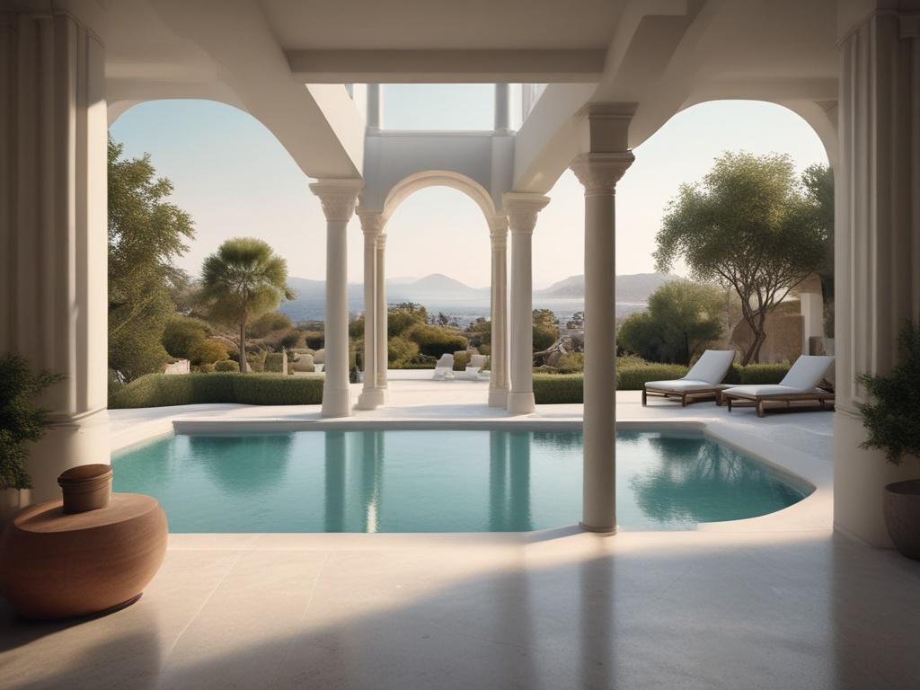 luxury villa, custom architecture, Mediterranean views, elegant design