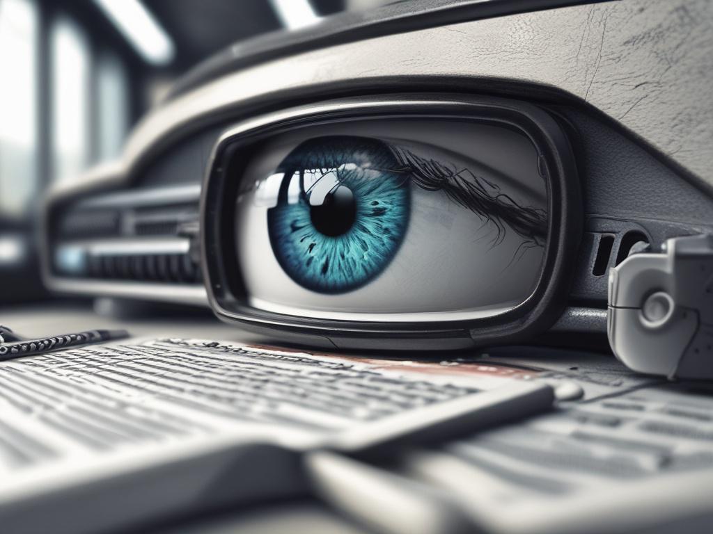 **Prompt for AI Image Generator:**

Create a highly detailed, realistic high-resolution photo that captures the essence of a blog titled "🚨 The AI Fraud Crisis Is Here – Are We Ready?". The composition should be simple and clear, featuring a single subject to convey the urgency of the topic.

**Subject Matter:** The image should prominently feature a concerned business professional, a middle-aged woman with short brown hair and a professional attire, sitting at a sleek modern desk. She should be looking dir
