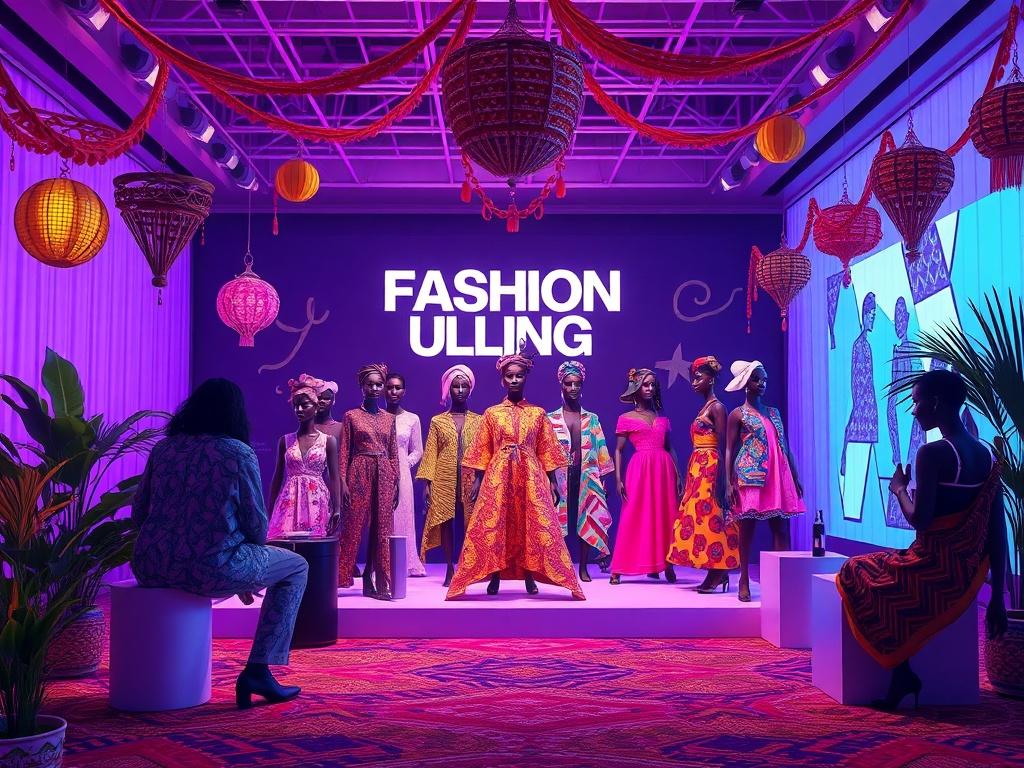 A vibrant online fashion submission event, featuring designers showcasing their