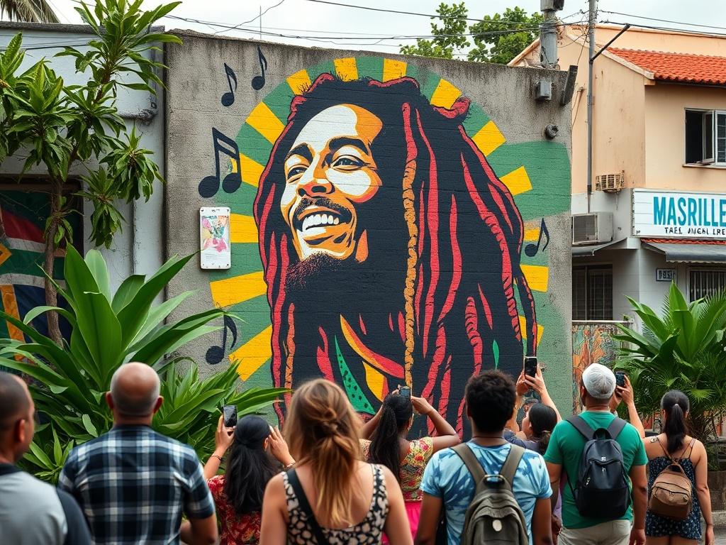 A captivating image capturing the essence of a Bob Marley