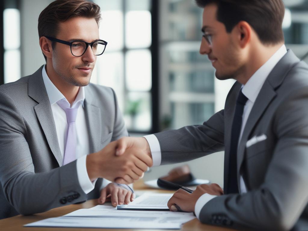 A close up shot of a business consultant engaged in