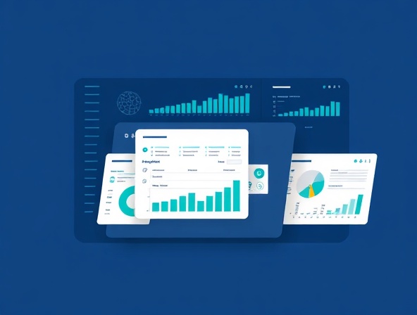 Financial dashboard and accounting illustration