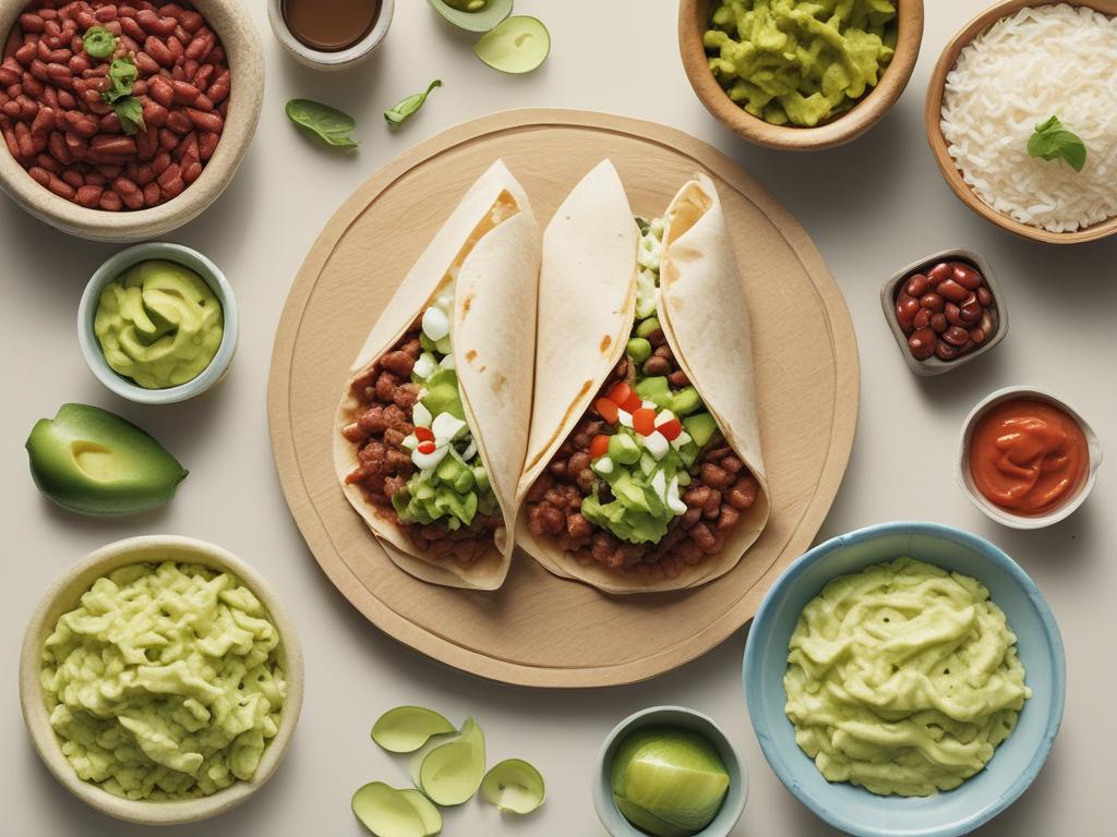 supreme burrito, meat, beans, rice, guacamole