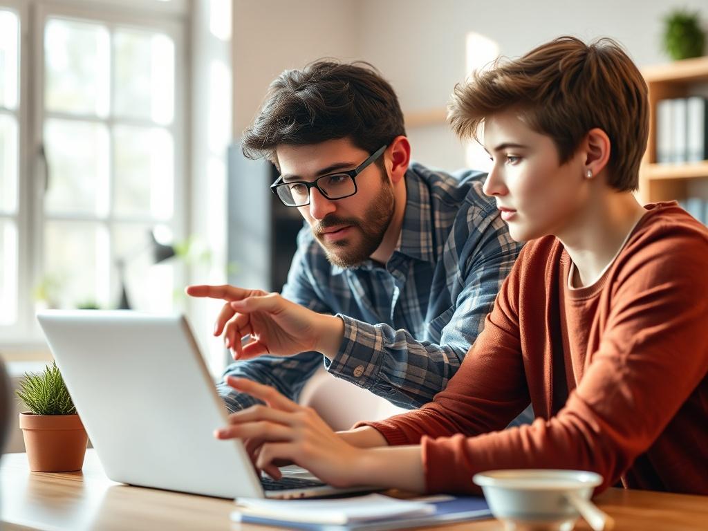 A hyper realistic close up shot of a mentor and