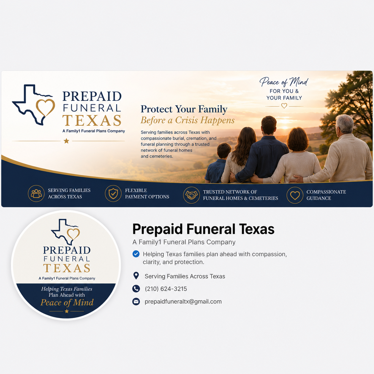 Family1 Prepaid Funeral Texas branding and commitment to family protection and compassionate guidance