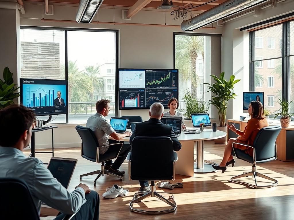 A professional and inviting office space where potential investors are