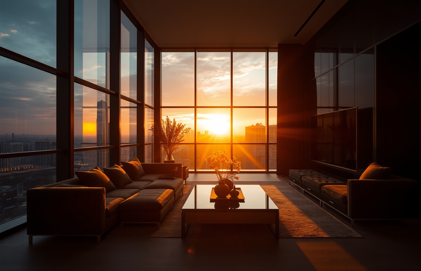 Sunset Cinematic Luxury Background