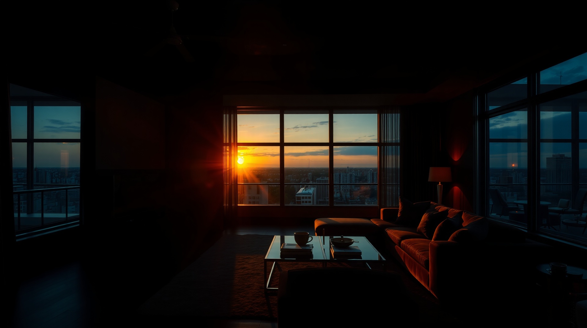 Sunset Cinematic Luxury Background