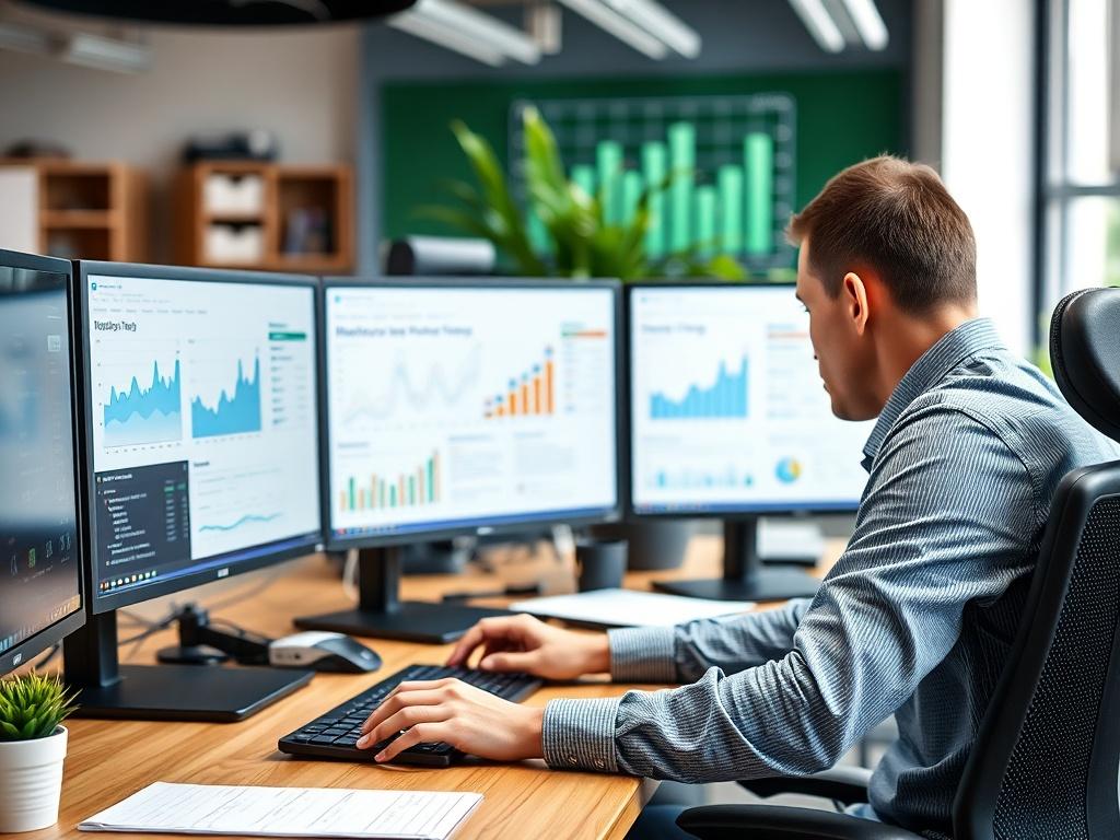 A close up shot of a professional working at a