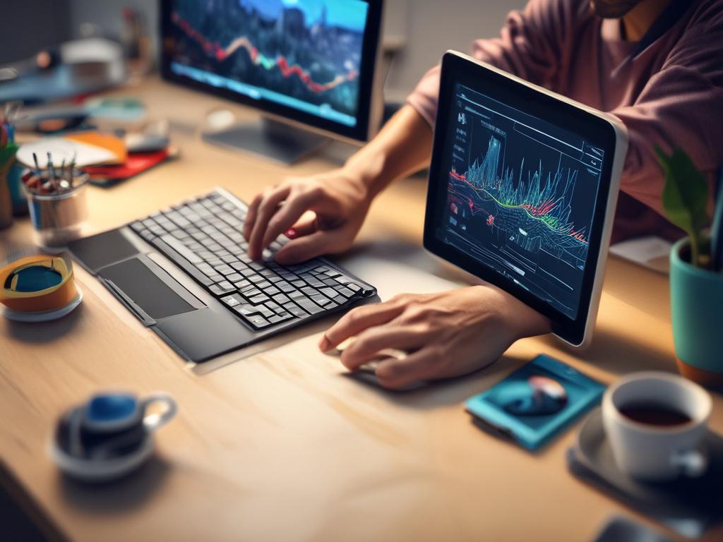 A realistic high resolution close up of a designer's hands