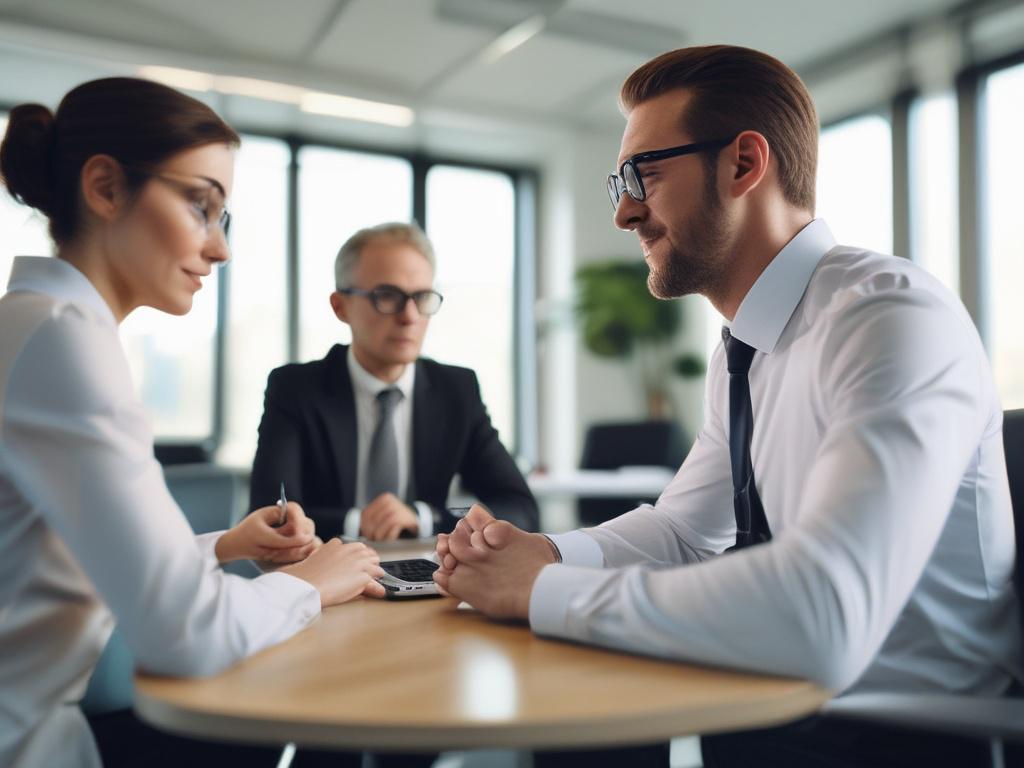 A realistic high resolution close up of a professional consultant