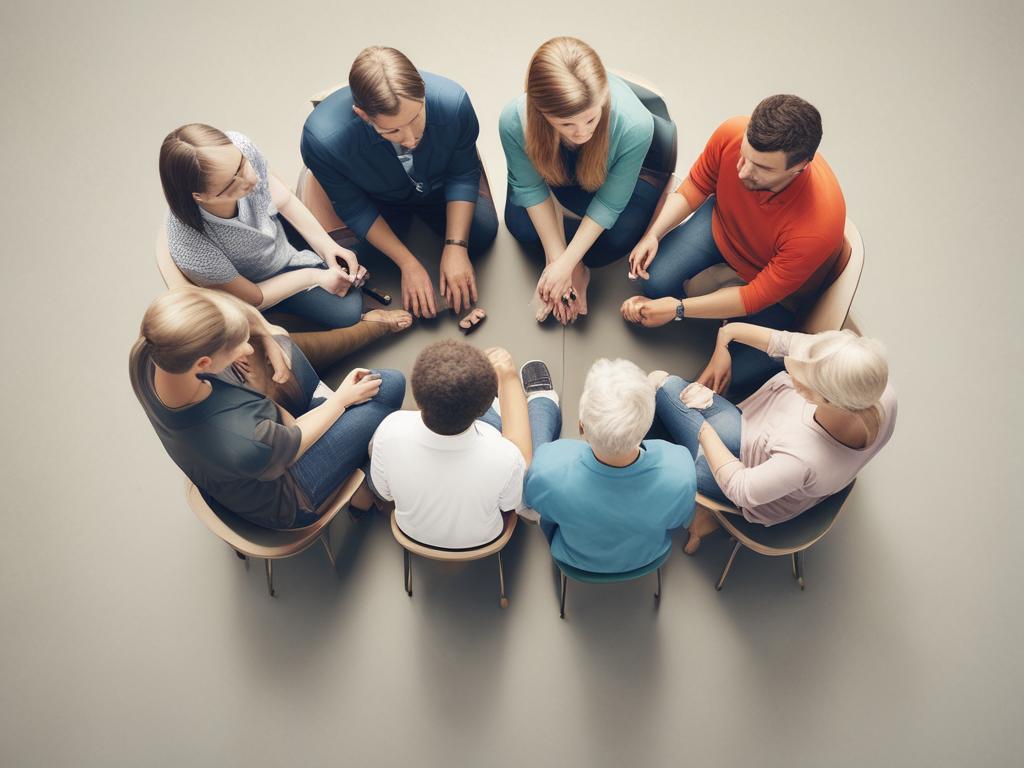 group therapy, education, support, community