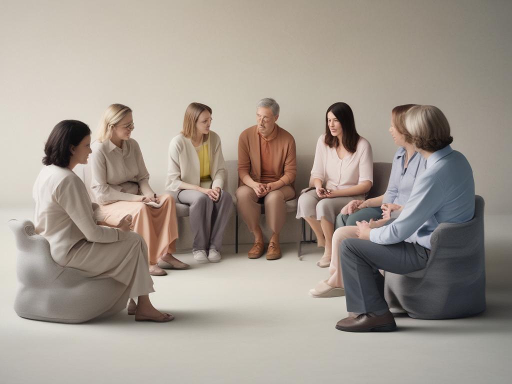 group therapy, psychoeducation, community support