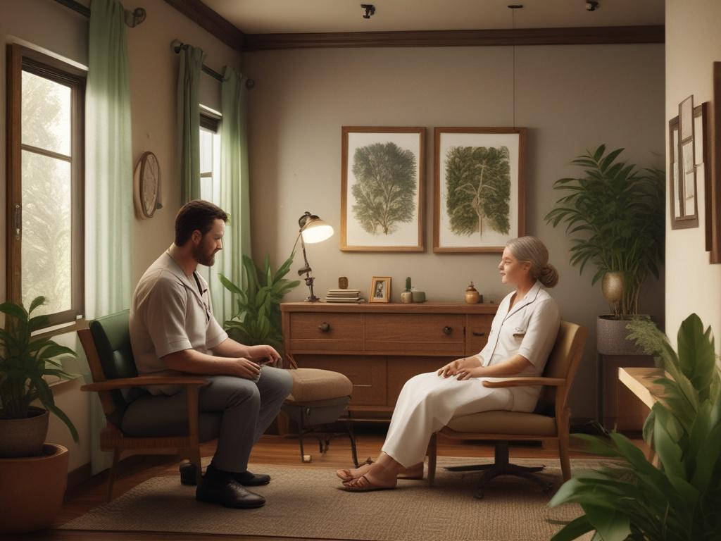 A professional healthcare provider engaging with a patient in a