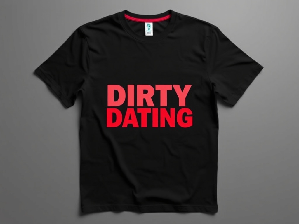 Dirty Dating branded t-shirts in multiple colors