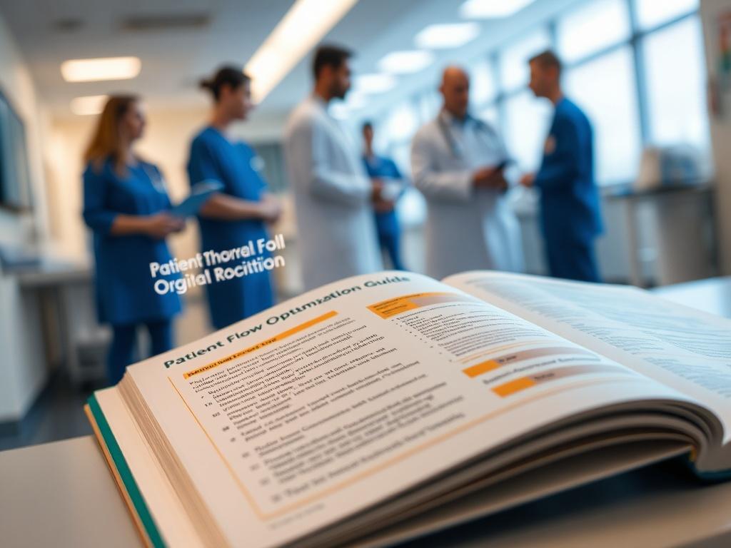 A close up shot of the Patient Flow Optimization Guide,