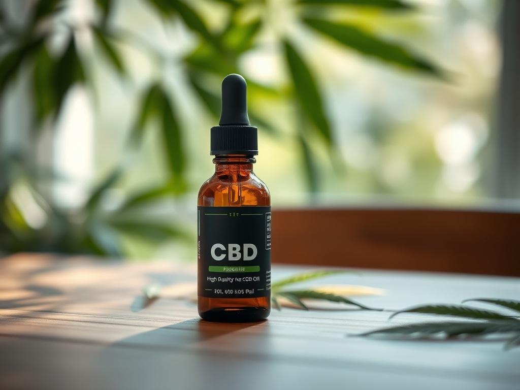 A serene and inviting image showcasing a single bottle of