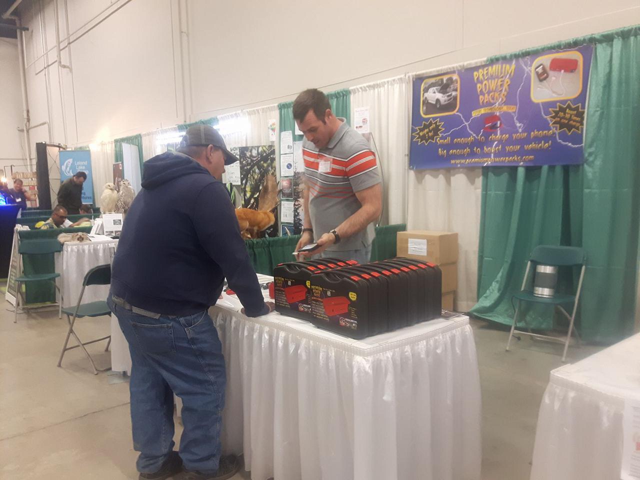 Set up at the Red Deer Sport & Leisure Show