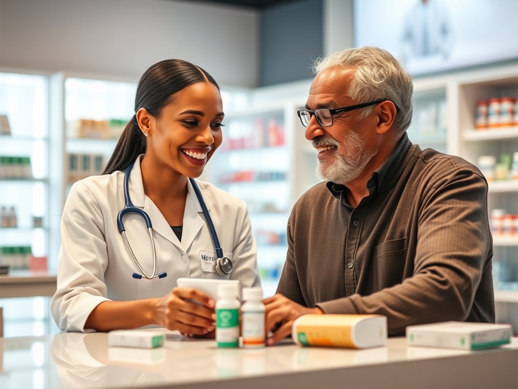 Patient receiving medication