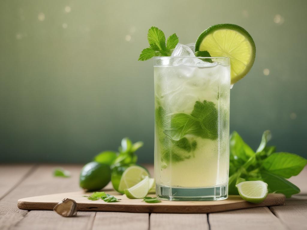 A refreshing classic mojito served in a tall glass