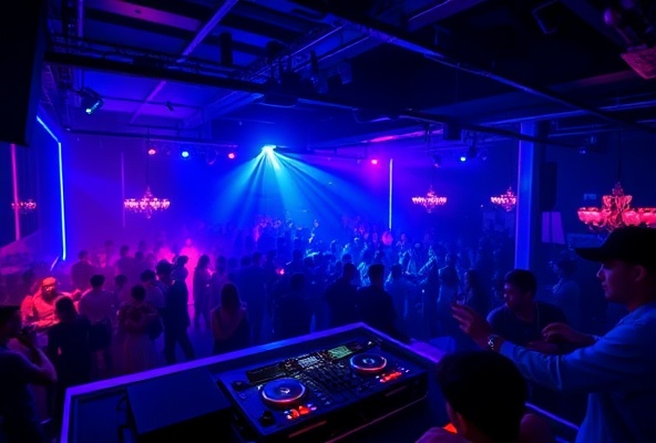 Nightclub Event - DJ 8ARMZ performing high-energy set at packed club