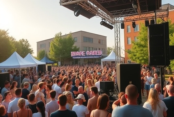 Outdoor Festival - DJ 8ARMZ at street festival with large crowd