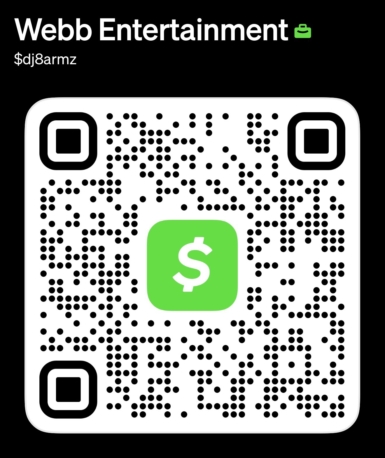 Cash App QR Code for DJ 8ARMZ